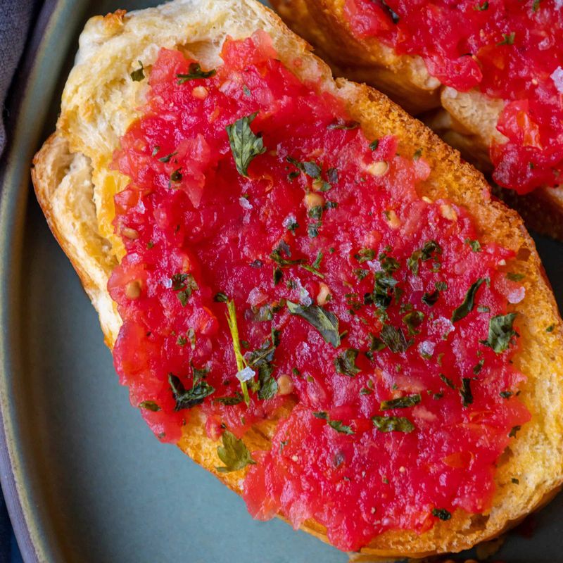 Tomato Toast with Olive Oil and Sea Salt