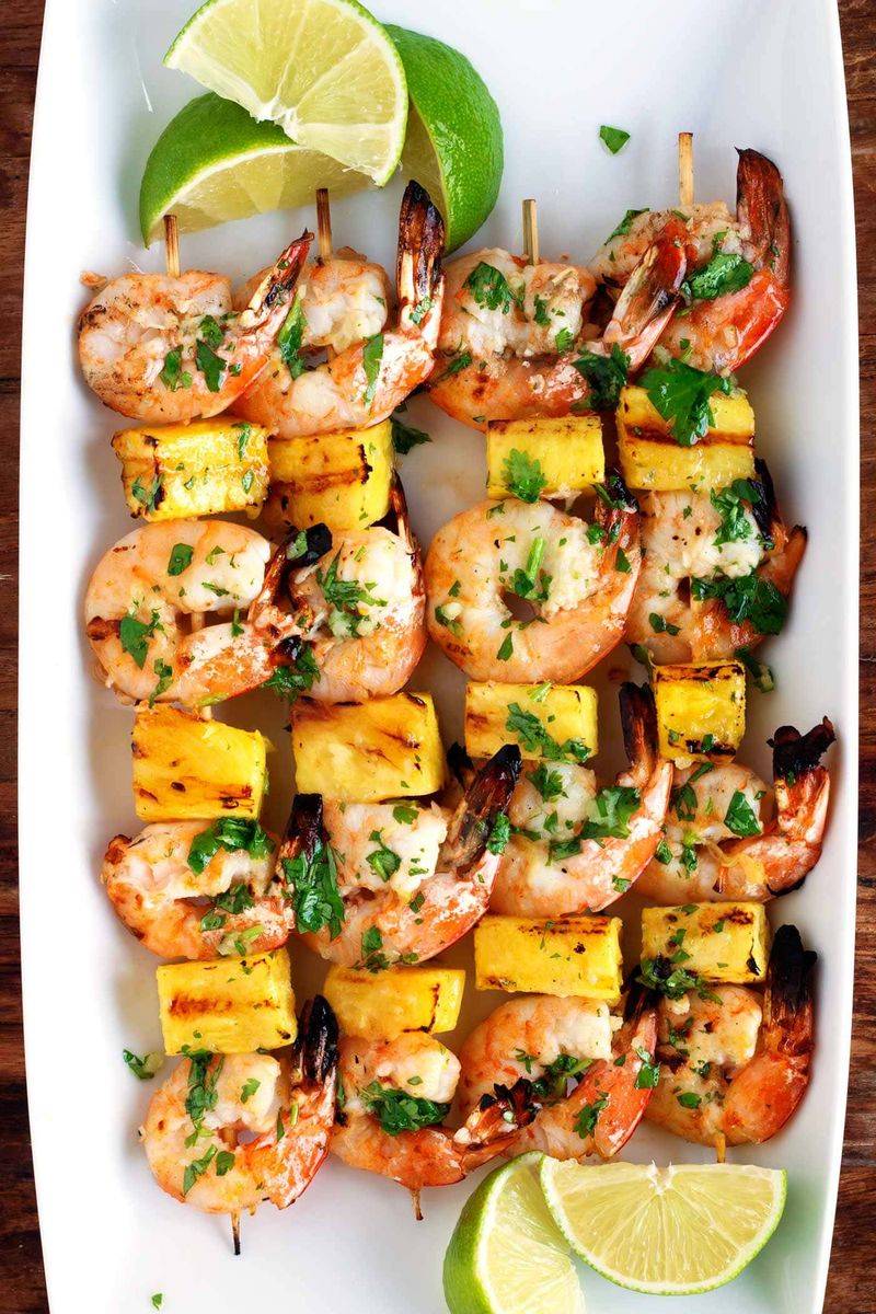 Shrimp and Pineapple Kebabs