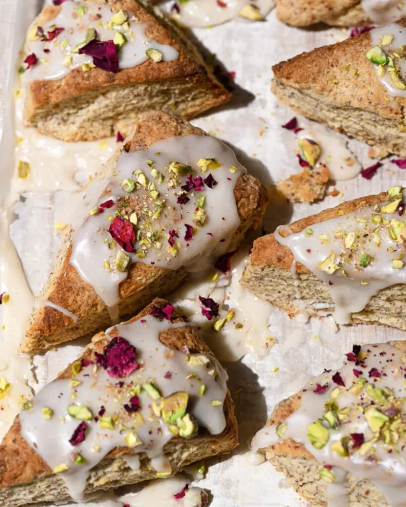 Cardamom and Rose Water Scones