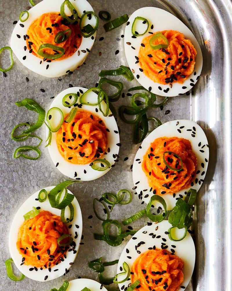 Gochujang Deviled Eggs