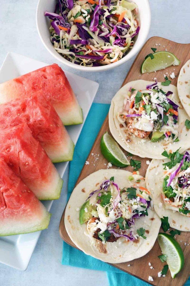 Watermelon and Feta Summer Tacos