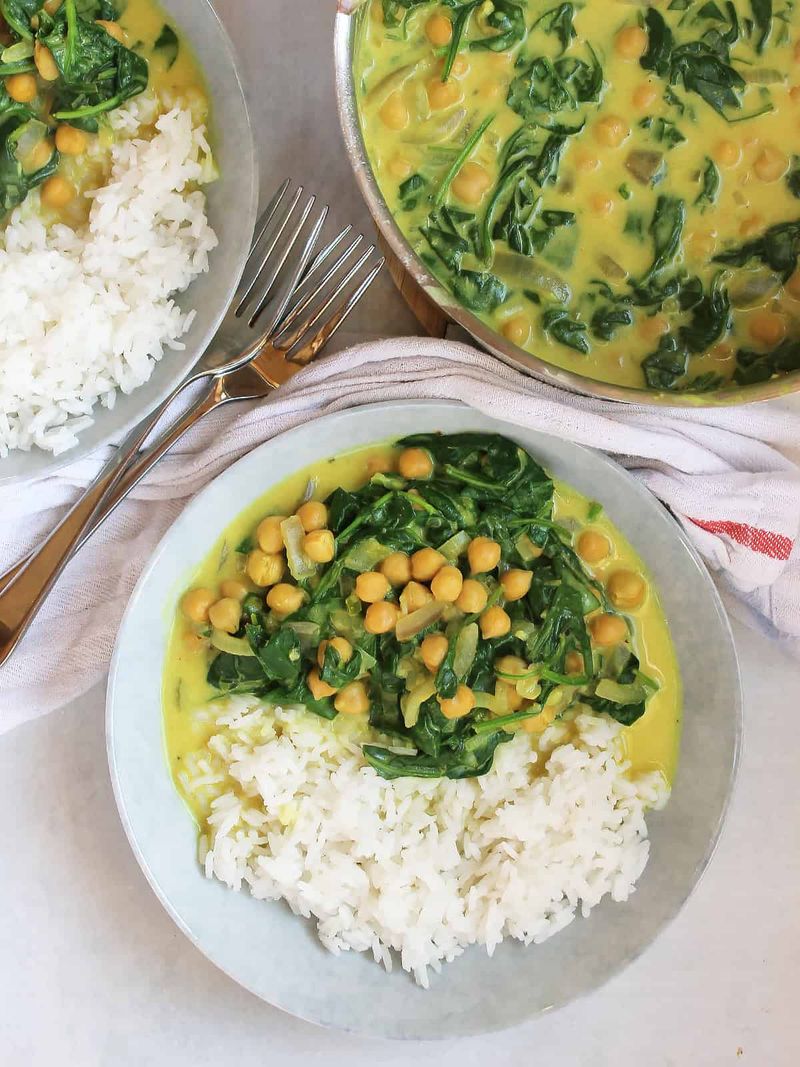 Chickpea and Spinach Curry