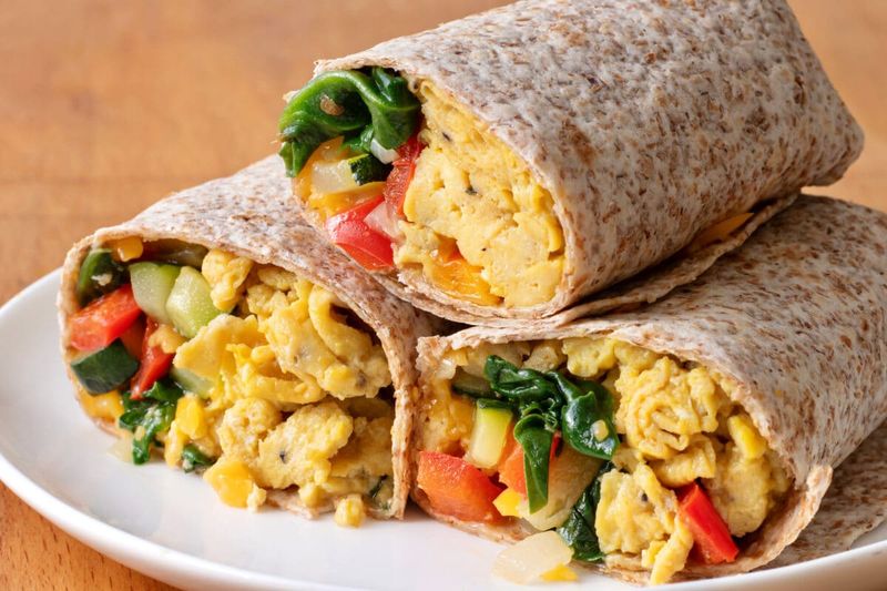 Egg and Spinach Breakfast Wrap