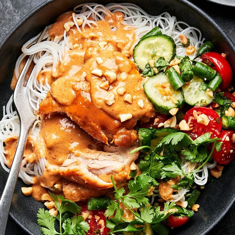 Thai Peanut Chicken Noodle Bowl