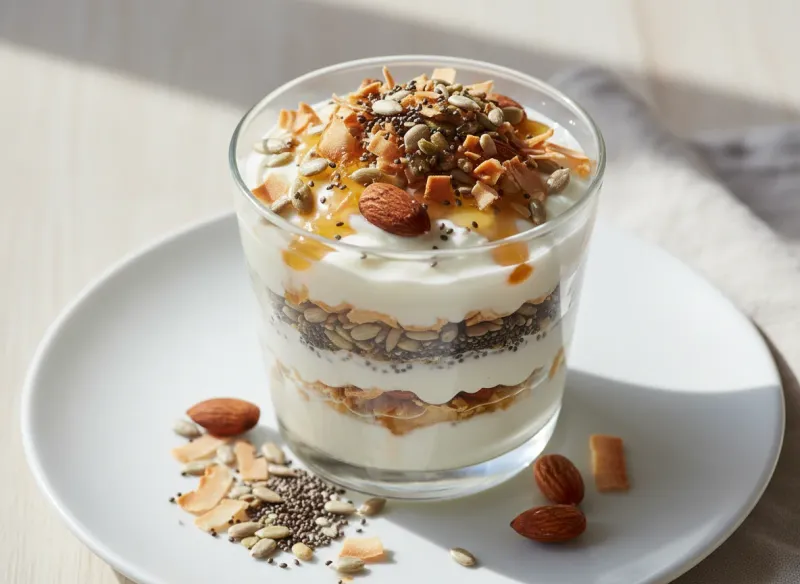 Greek Yogurt Parfait with Nuts and Seeds