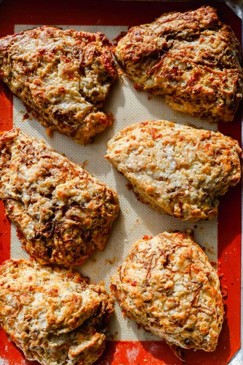 Caramelized Onion and Gruyere Scones