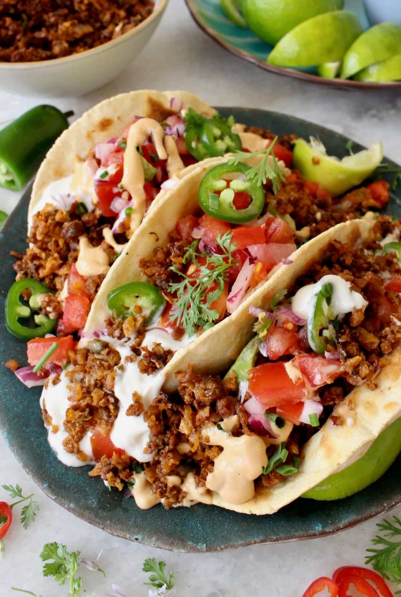 Mushroom and Walnut Tacos