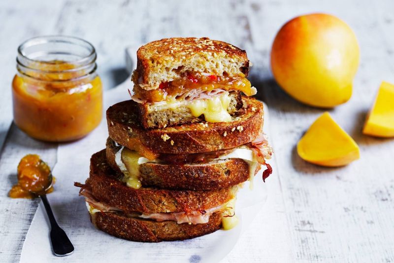 Curried Vegetables with Mango Chutney and Melted Brie