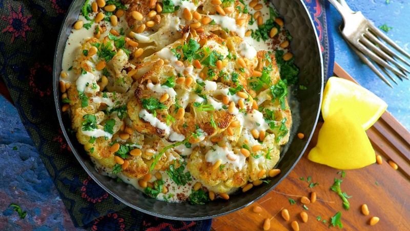 Tahini Roasted Cauliflower Steaks