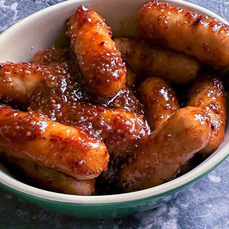 Cocktail Sausages with Honey Glaze