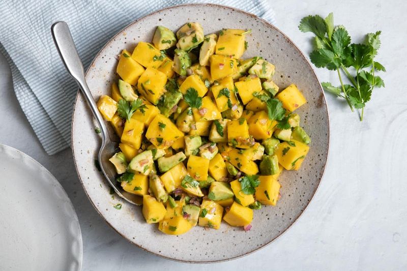 Mango Avocado Salad with Toasted Coconut