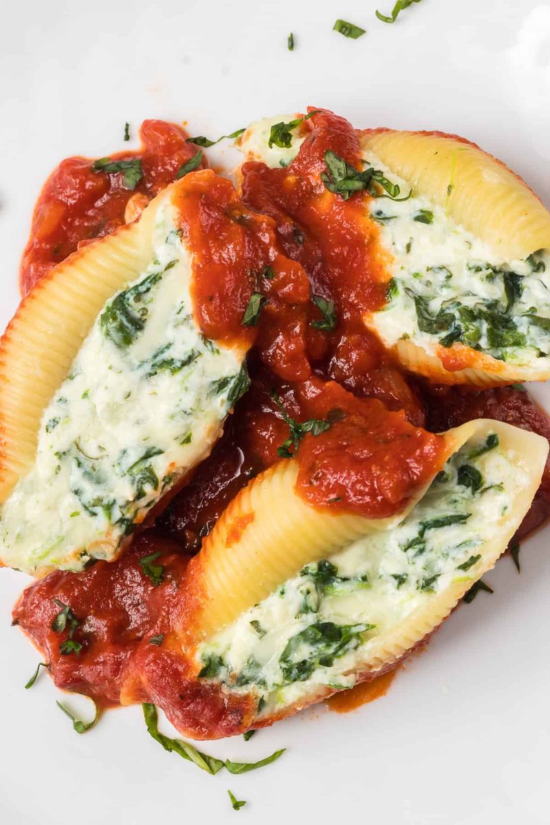 Spinach and Ricotta Stuffed Shells