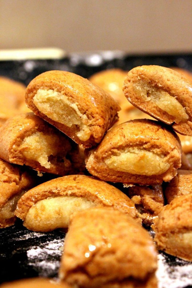 Biberli (Gingerbread Filled Marzipan Cookies)