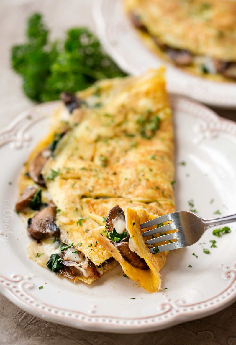 Mushroom and Spinach Omelette