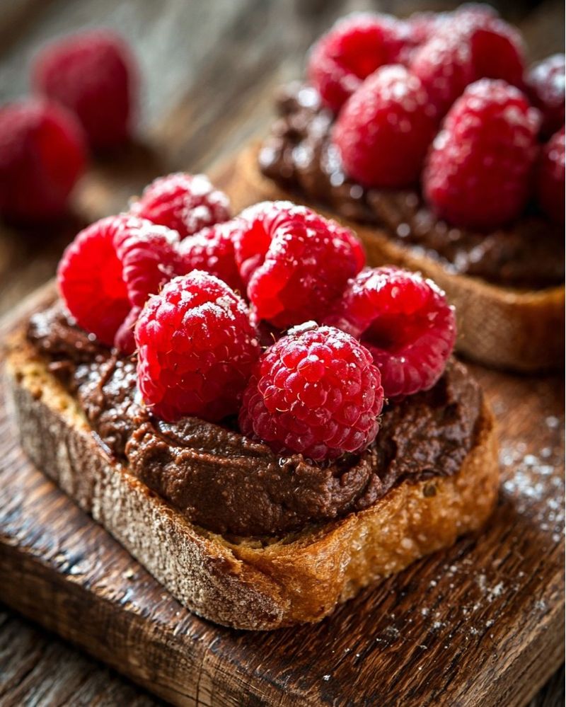 Chocolate Hummus and Raspberries
