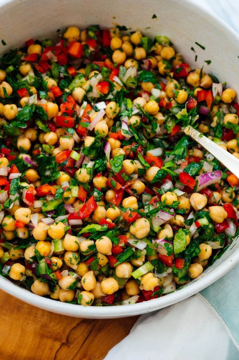 Chickpea and Roasted Red Pepper Salad