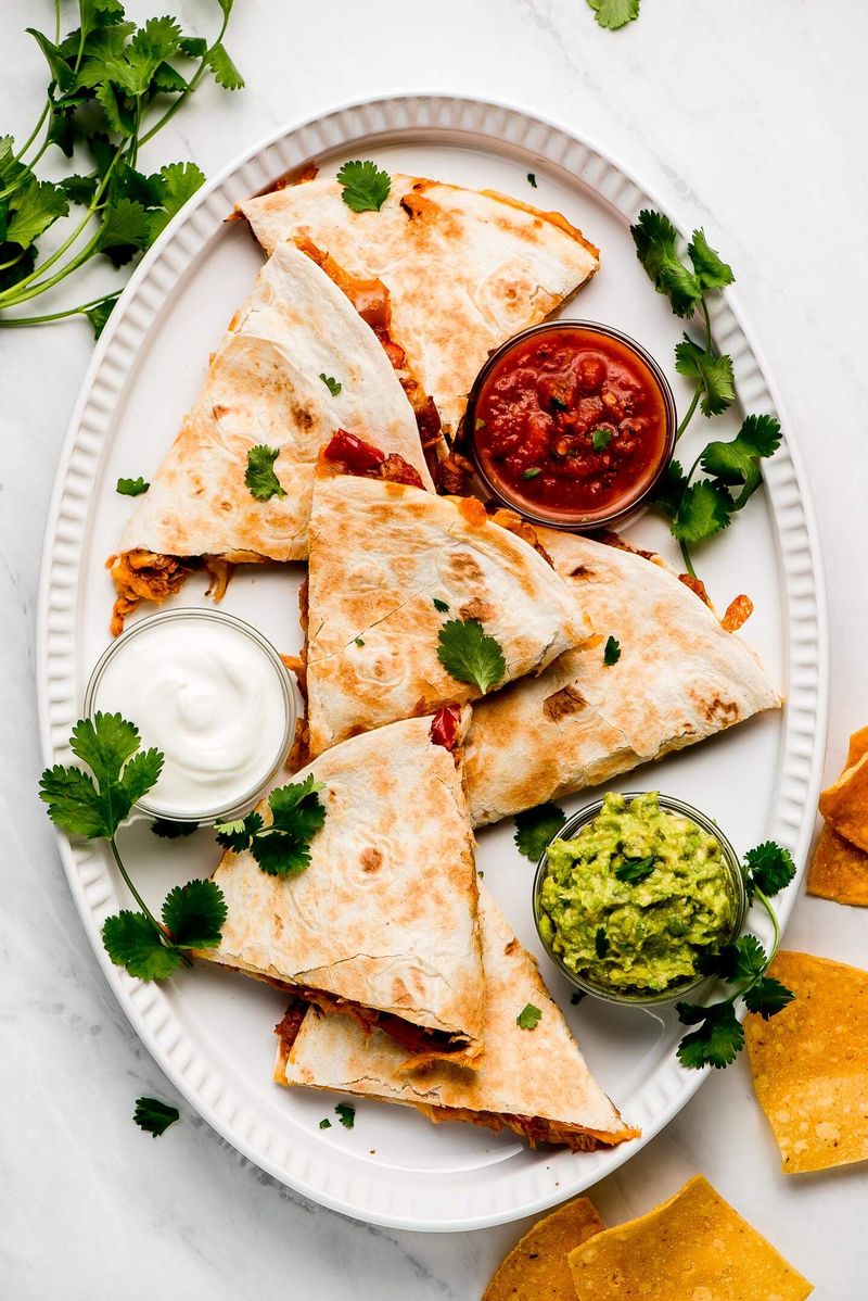 Quesadilla Triangles with Salsa