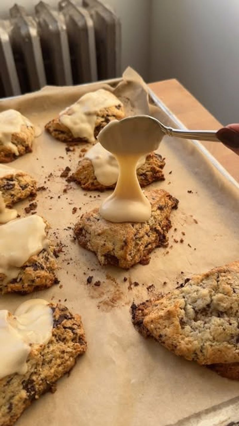 Tahini and Dark Chocolate Chunk Scones
