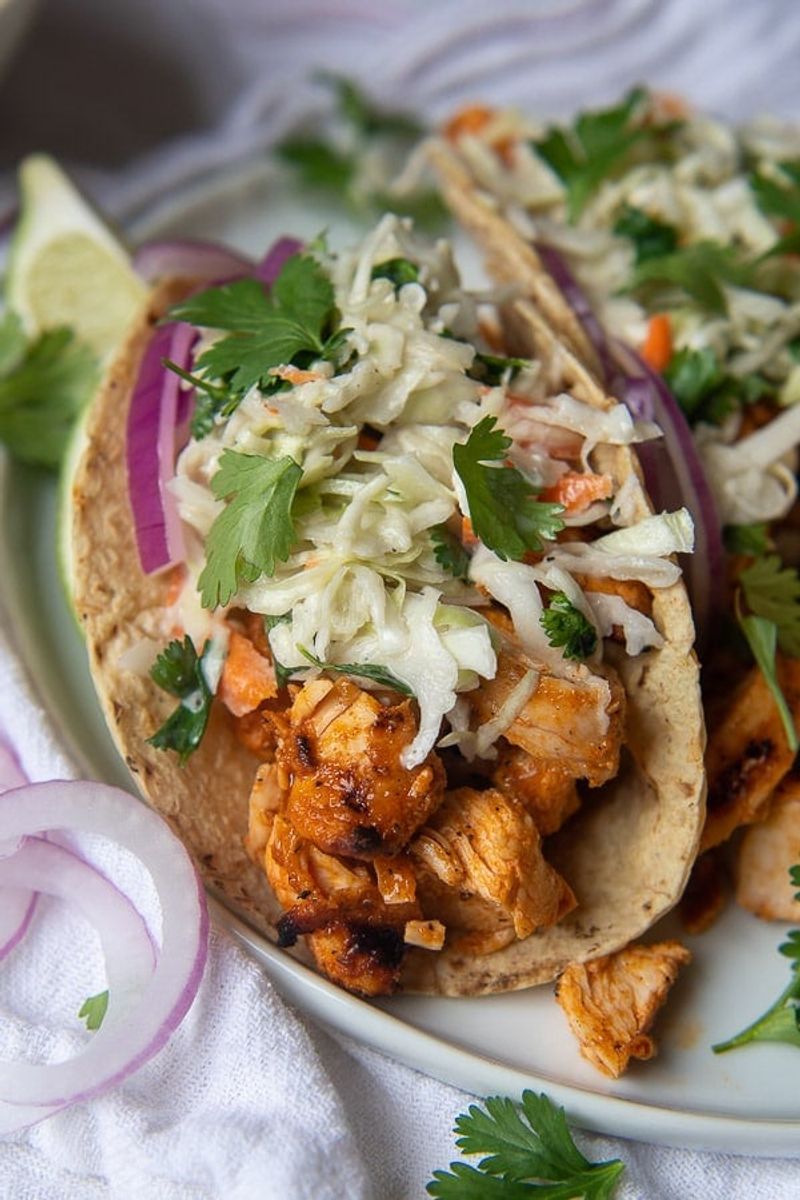 Buffalo Chicken Tacos with Blue Cheese
