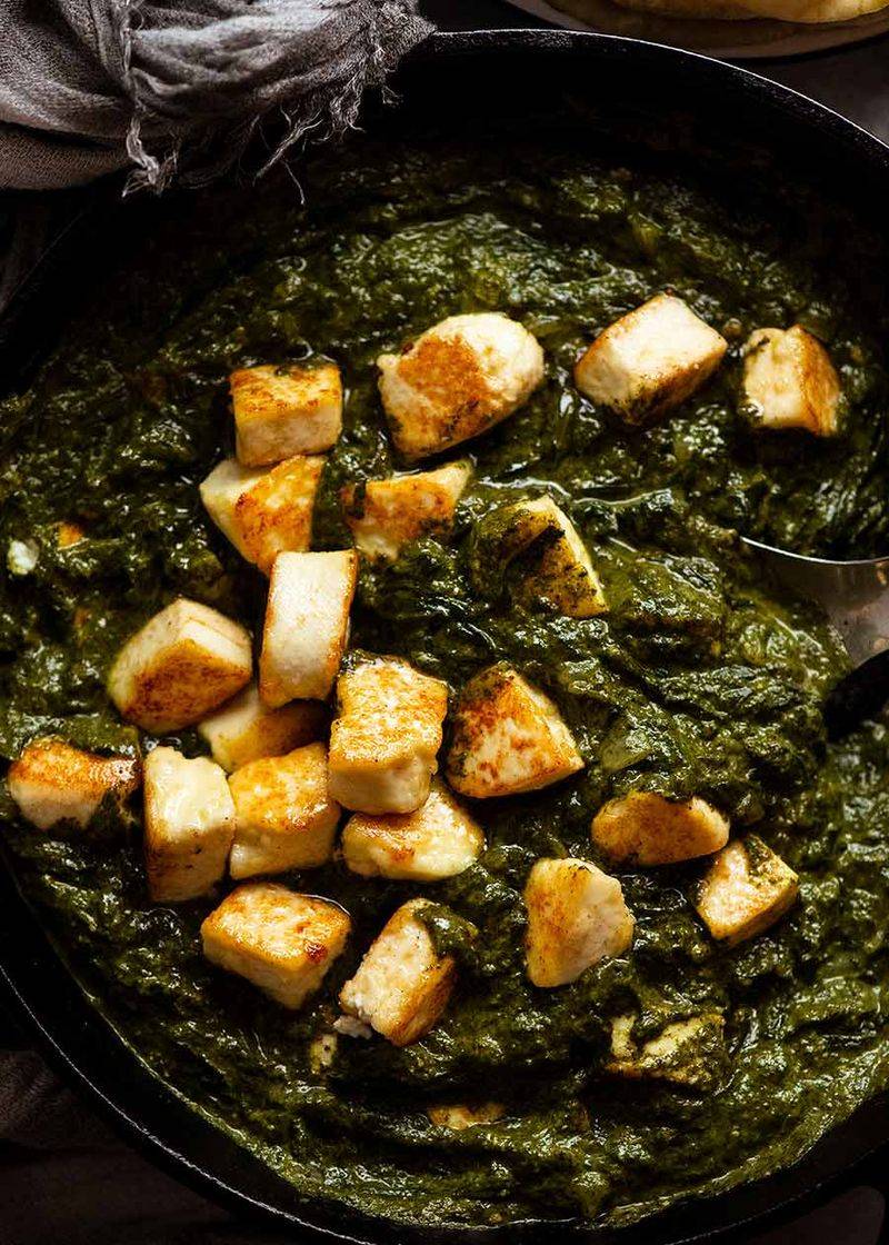 Palak Paneer (Spinach with Cottage Cheese)