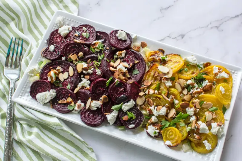 Balsamic Roasted Beets with Goat Cheese