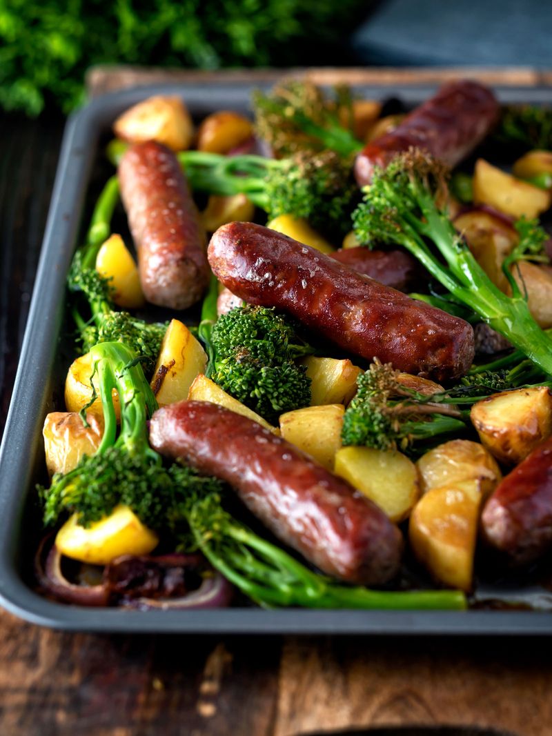 Beef Dripping Roast Potatoes With Sausages