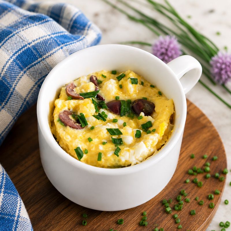 Microwave Scrambled Eggs in a Mug