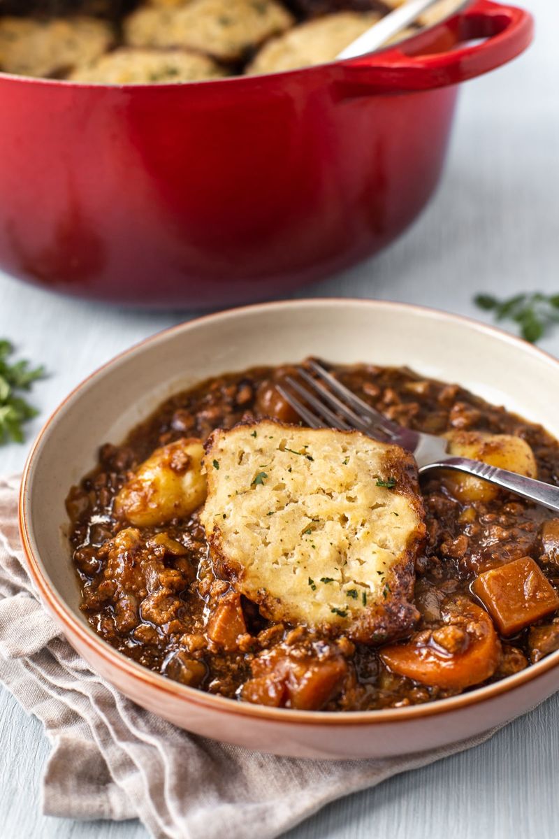 Savoury Suet Dumplings in Stew