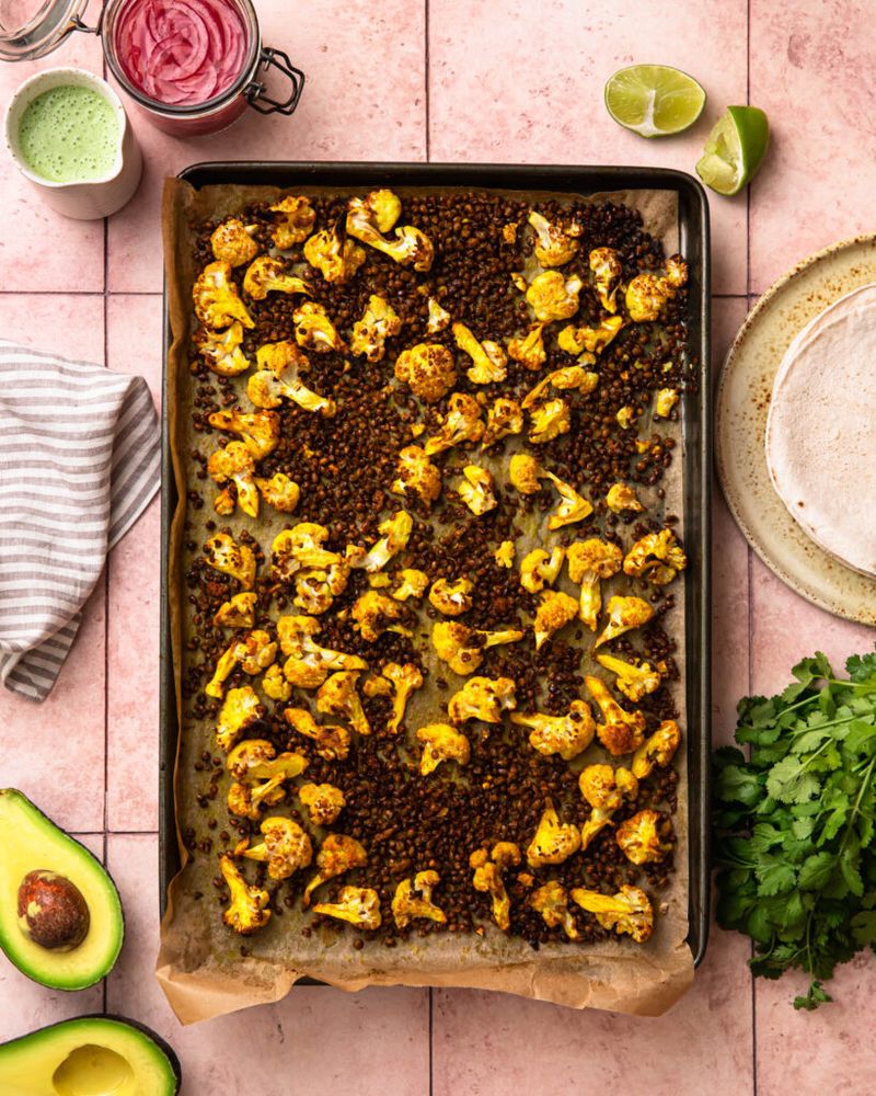 Golden Turmeric Cauliflower and Lentils