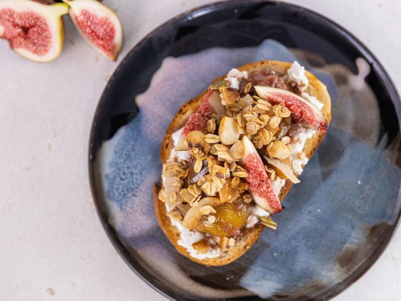 Granola and Honey Ricotta Toast