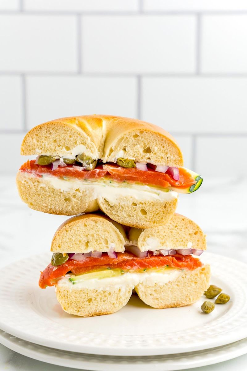Smoked Salmon and Cream Cheese Bagel