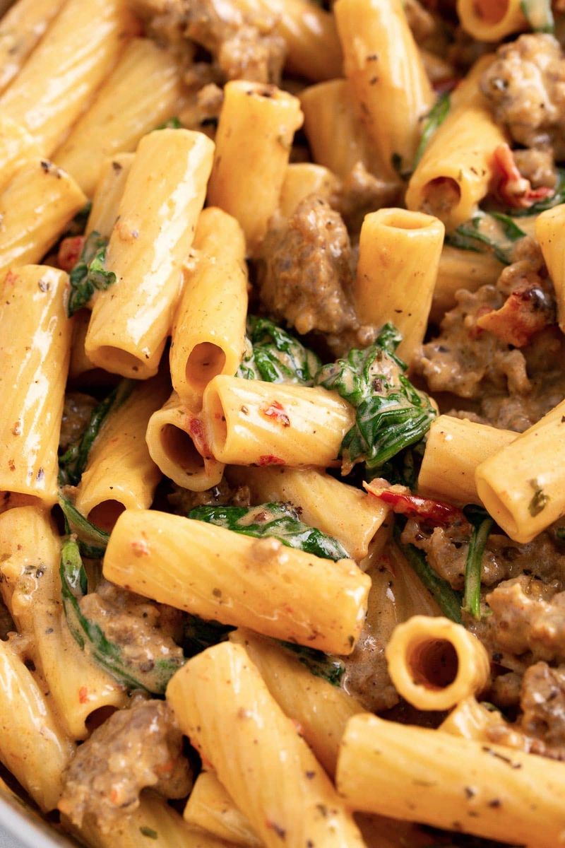 Sun-Dried Tomato And Sausage Pasta