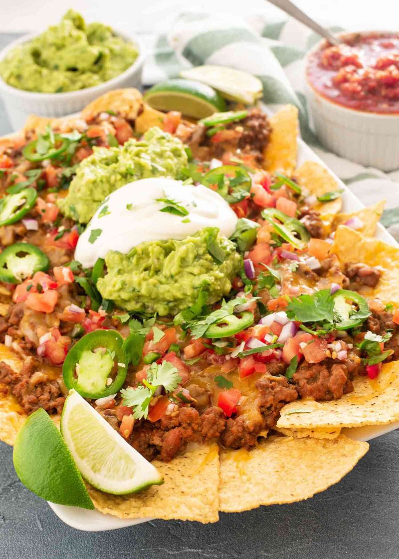 Loaded Nachos With Guacamole