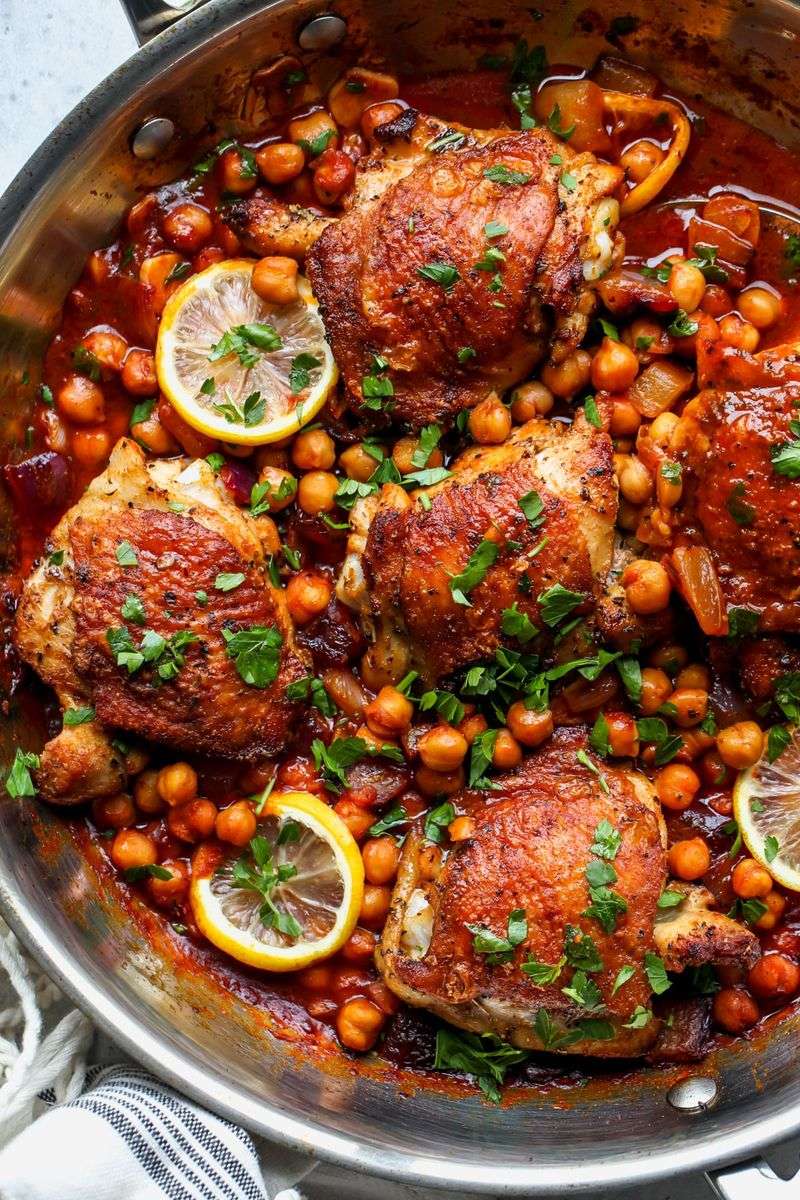 Moroccan Chicken Chickpea Soup
