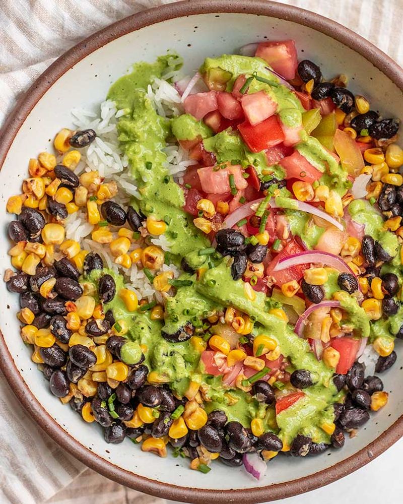 Black Bean and Corn Taco Rice Bowl