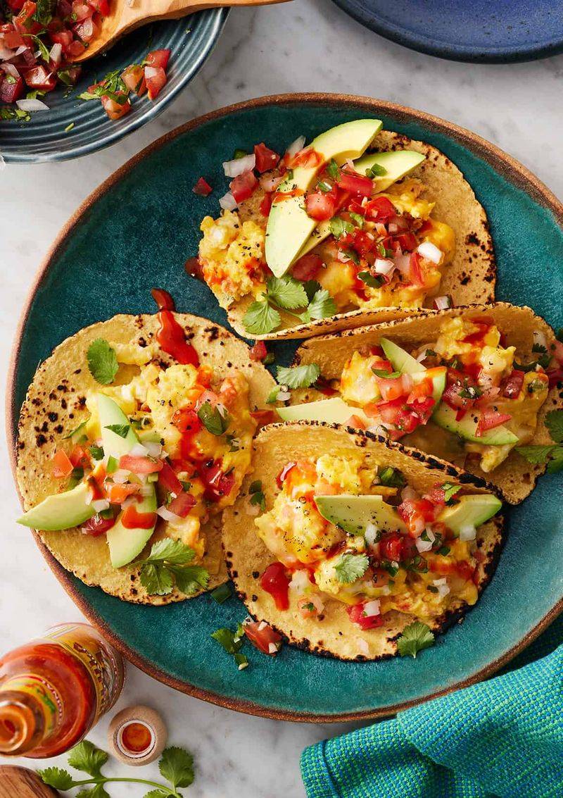 Avocado and Egg Breakfast Tacos