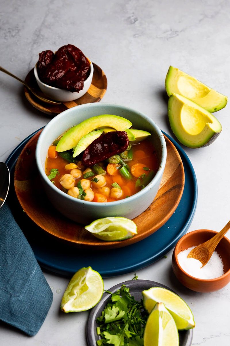 Mexican Chicken Lime Soup (Caldo Tlalpeno)