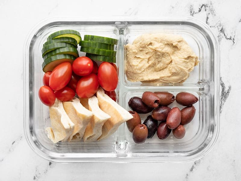 High-Protein Hummus and Veggie Snack Box