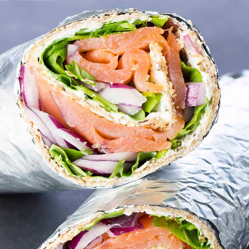 Smoked Salmon and Cream Cheese Wrap