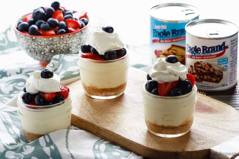Lemon Blueberry No Bake Cheesecake Cups