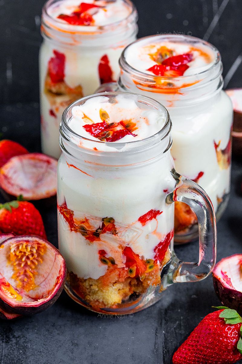 Passion Fruit Yoghurt Trifle
