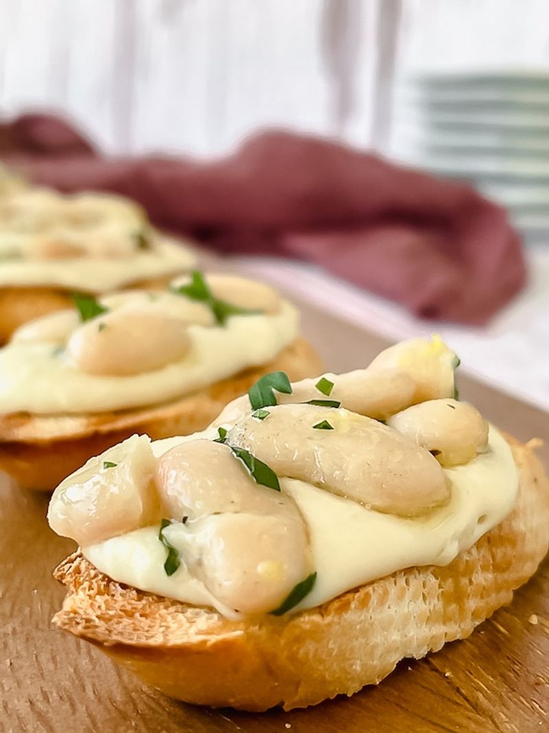 Tuna and White Bean Crostini with Lemon Zest