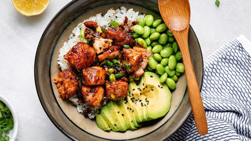 Teriyaki Glazed Salmon Bowls
