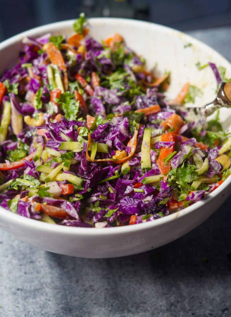 Rainbow Slaw with Toasted Sunflower Seeds