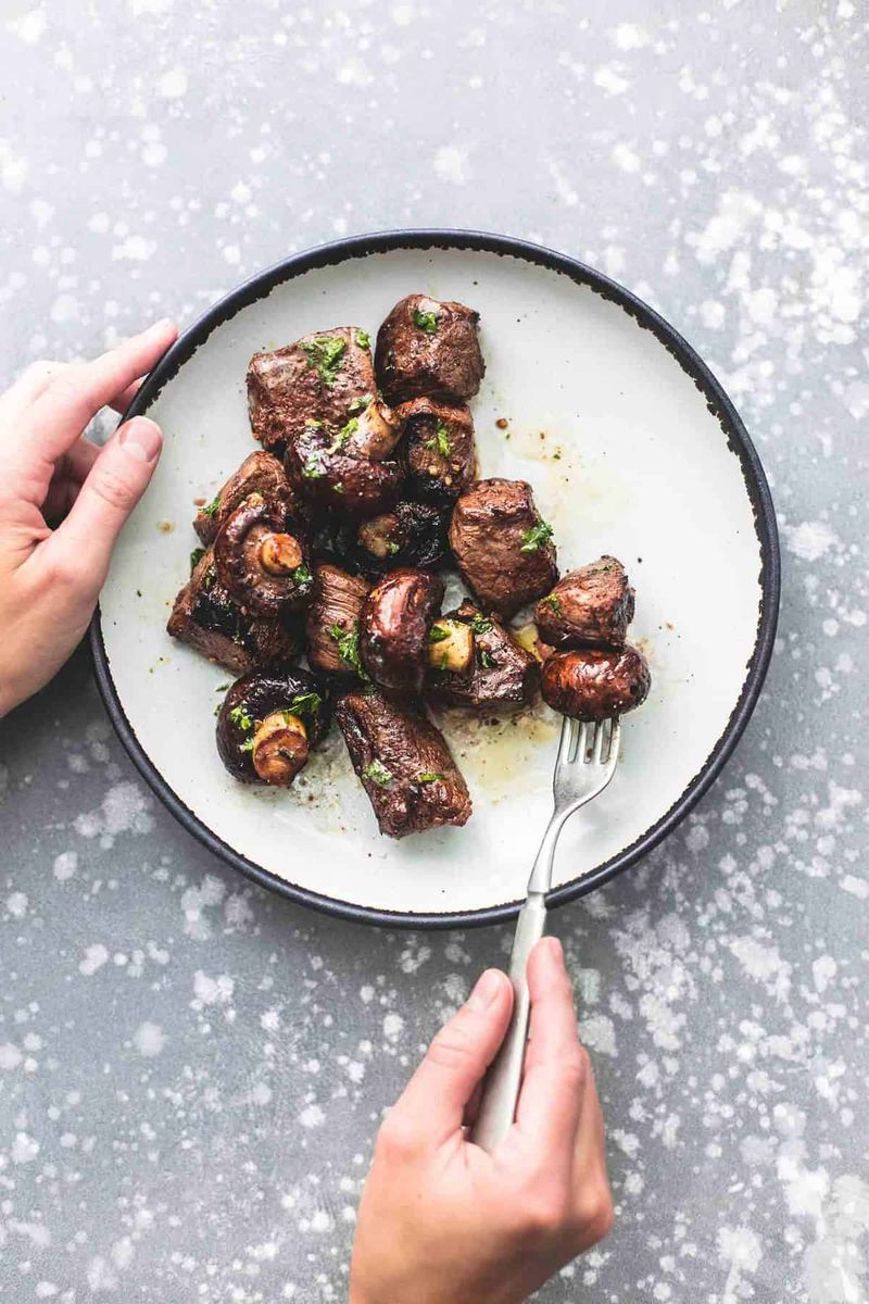 Beef and Mushroom Skewers