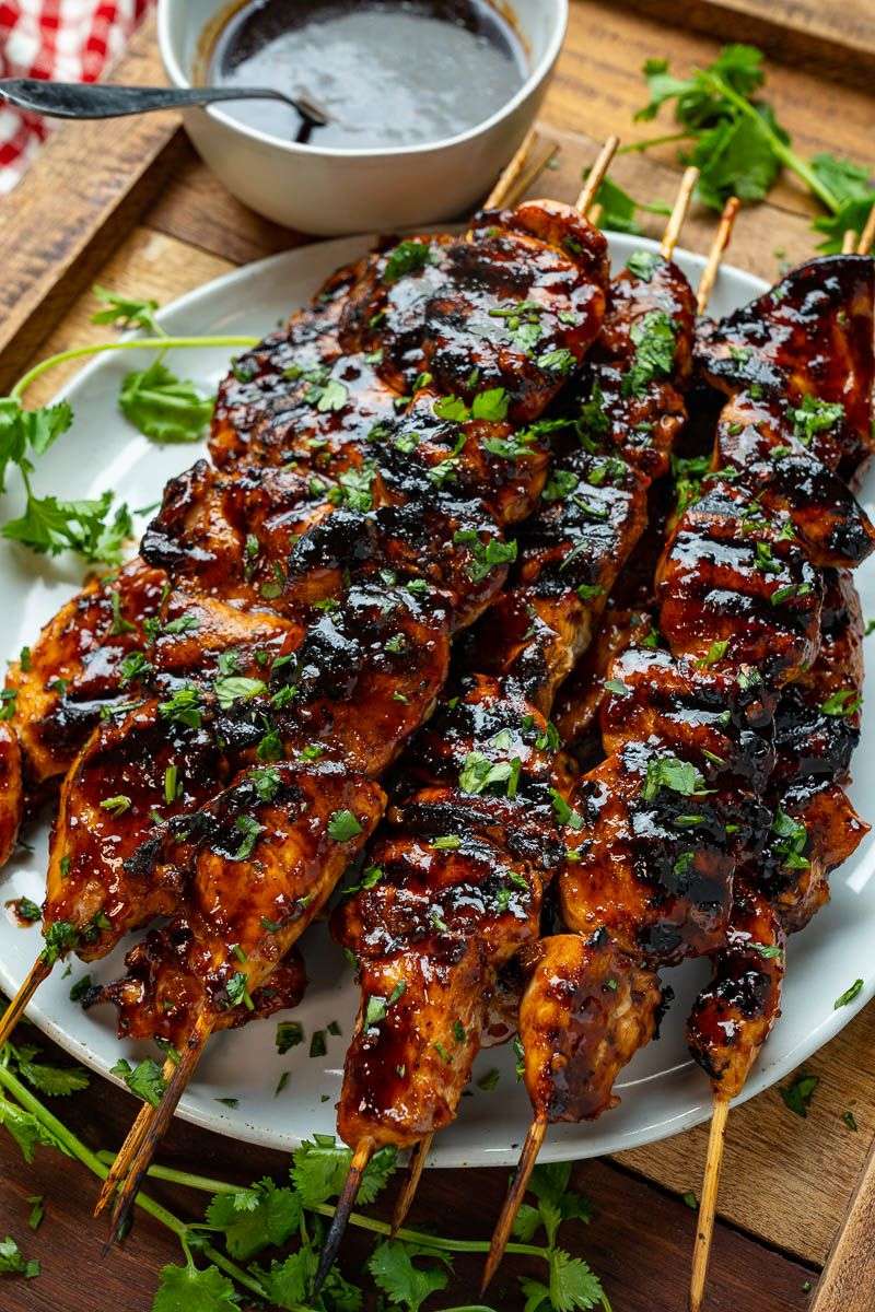 Spicy Hot Honey Chicken Skewers