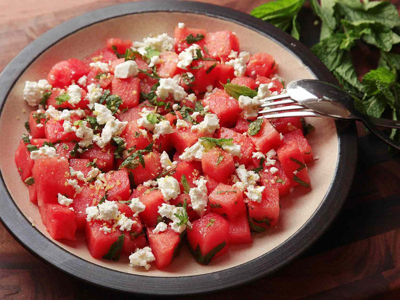 Watermelon Feta Mint Salad