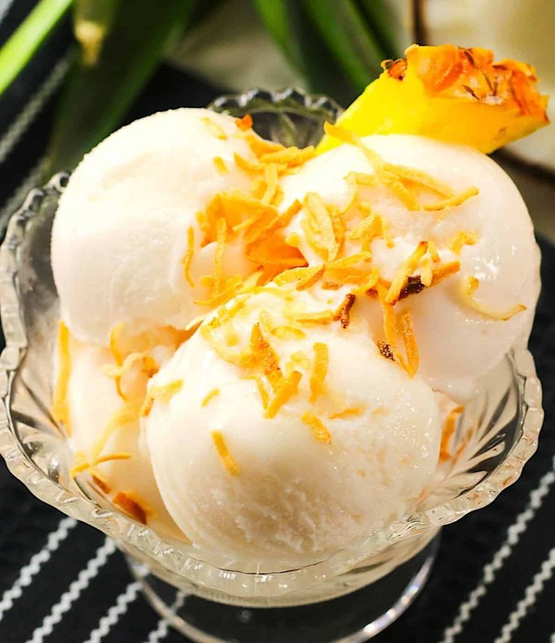 Pineapple Coconut Ice Cream
