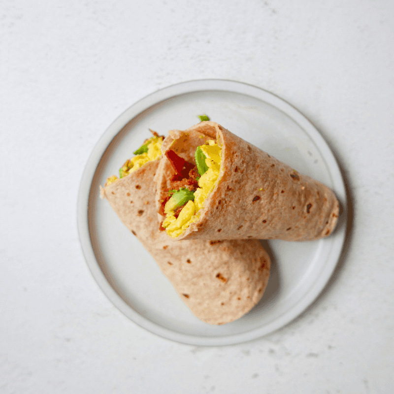 Bacon, Egg, and Avocado Breakfast Wrap