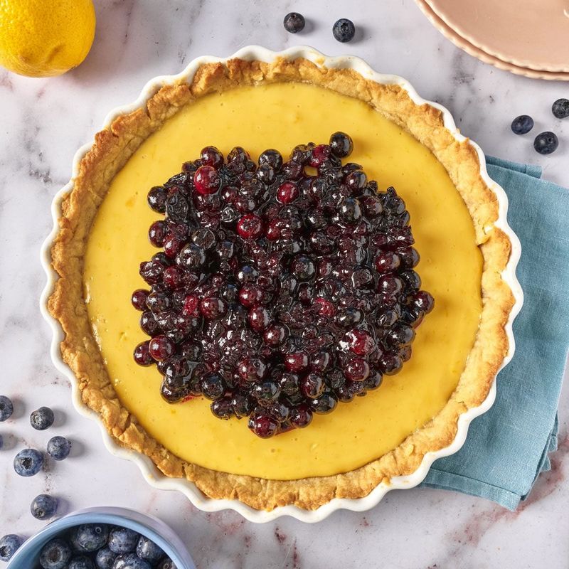 Lemon Curd and Blueberry Tart
